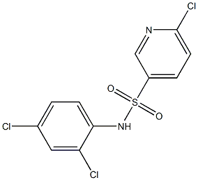 6-chloro-N-(2,4-dichlorophenyl)pyridine-3-sulfonamide 구조식 이미지