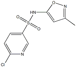 6-chloro-N-(3-methyl-1,2-oxazol-5-yl)pyridine-3-sulfonamide Structure