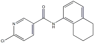 6-chloro-N-(5,6,7,8-tetrahydronaphthalen-1-yl)pyridine-3-carboxamide 구조식 이미지