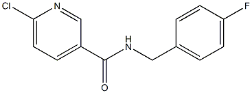6-chloro-N-[(4-fluorophenyl)methyl]pyridine-3-carboxamide Structure