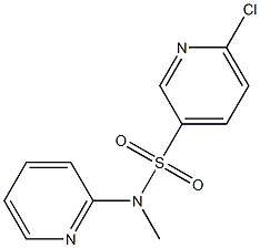 6-chloro-N-methyl-N-(pyridin-2-yl)pyridine-3-sulfonamide 구조식 이미지