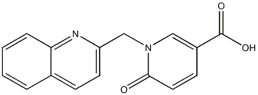 6-oxo-1-(quinolin-2-ylmethyl)-1,6-dihydropyridine-3-carboxylic acid Structure