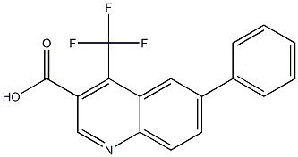 6-phenyl-4-(trifluoromethyl)quinoline-3-carboxylic acid 구조식 이미지