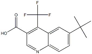 6-tert-butyl-4-(trifluoromethyl)quinoline-3-carboxylic acid 구조식 이미지
