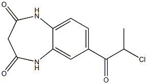 7-(2-chloropropanoyl)-2,3,4,5-tetrahydro-1H-1,5-benzodiazepine-2,4-dione 구조식 이미지