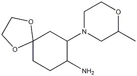 7-(2-methylmorpholin-4-yl)-1,4-dioxaspiro[4.5]dec-8-ylamine Structure