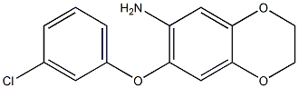 7-(3-chlorophenoxy)-2,3-dihydro-1,4-benzodioxin-6-amine 구조식 이미지