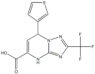 7-(thiophen-3-yl)-2-(trifluoromethyl)-4H,7H-[1,2,4]triazolo[1,5-a]pyrimidine-5-carboxylic acid 구조식 이미지