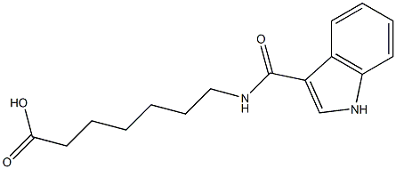 7-[(1H-indol-3-ylcarbonyl)amino]heptanoic acid 구조식 이미지