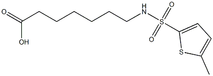 7-[(5-methylthiophene-2-)sulfonamido]heptanoic acid Structure