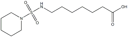 7-[(piperidine-1-sulfonyl)amino]heptanoic acid 구조식 이미지