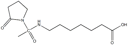 7-[1-(2-oxopyrrolidin-1-yl)acetamido]heptanoic acid 구조식 이미지