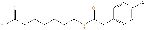 7-{[(4-chlorophenyl)acetyl]amino}heptanoic acid 구조식 이미지