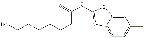 7-amino-N-(6-methyl-1,3-benzothiazol-2-yl)heptanamide Structure