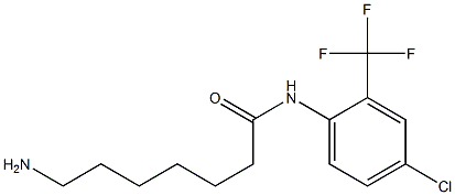 7-amino-N-[4-chloro-2-(trifluoromethyl)phenyl]heptanamide 구조식 이미지