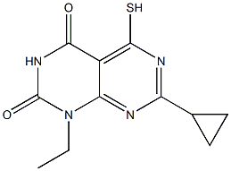 7-cyclopropyl-1-ethyl-5-mercaptopyrimido[4,5-d]pyrimidine-2,4(1H,3H)-dione Structure