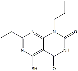 7-ethyl-5-mercapto-1-propylpyrimido[4,5-d]pyrimidine-2,4(1H,3H)-dione 구조식 이미지
