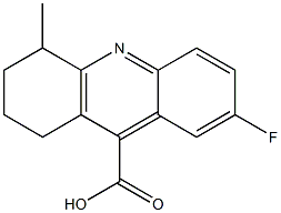 7-fluoro-4-methyl-1,2,3,4-tetrahydroacridine-9-carboxylic acid 구조식 이미지