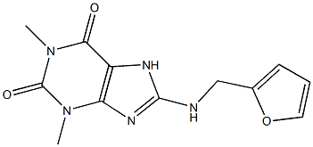 8-[(furan-2-ylmethyl)amino]-1,3-dimethyl-2,3,6,7-tetrahydro-1H-purine-2,6-dione 구조식 이미지