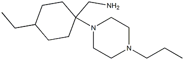 cyclohexanemethanamine, 4-ethyl-1-(4-propyl-1-piperazinyl)- Structure