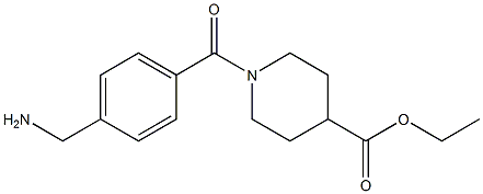 ethyl 1-{[4-(aminomethyl)phenyl]carbonyl}piperidine-4-carboxylate 구조식 이미지