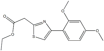 ethyl 2-[4-(2,4-dimethoxyphenyl)-1,3-thiazol-2-yl]acetate 구조식 이미지