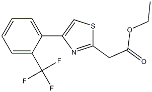 ethyl 2-{4-[2-(trifluoromethyl)phenyl]-1,3-thiazol-2-yl}acetate 구조식 이미지