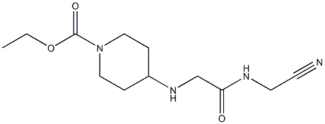 ethyl 4-({[(cyanomethyl)carbamoyl]methyl}amino)piperidine-1-carboxylate 구조식 이미지