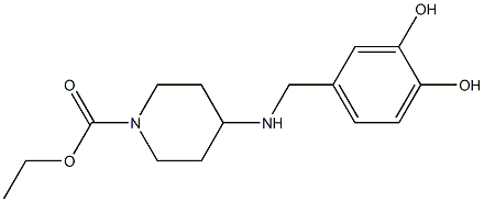 ethyl 4-{[(3,4-dihydroxyphenyl)methyl]amino}piperidine-1-carboxylate Structure