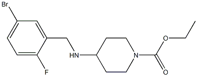 ethyl 4-{[(5-bromo-2-fluorophenyl)methyl]amino}piperidine-1-carboxylate Structure