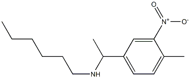 hexyl[1-(4-methyl-3-nitrophenyl)ethyl]amine Structure