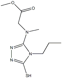 methyl [(5-mercapto-4-propyl-4H-1,2,4-triazol-3-yl)(methyl)amino]acetate 구조식 이미지