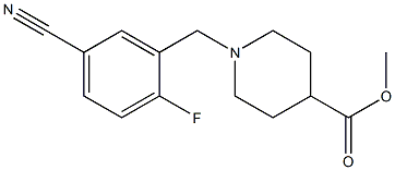 methyl 1-(5-cyano-2-fluorobenzyl)piperidine-4-carboxylate 구조식 이미지