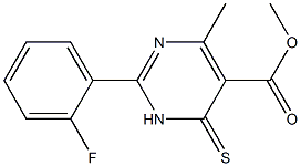 methyl 2-(2-fluorophenyl)-4-methyl-6-thioxo-1,6-dihydropyrimidine-5-carboxylate 구조식 이미지