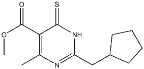 methyl 2-(cyclopentylmethyl)-4-methyl-6-thioxo-1,6-dihydropyrimidine-5-carboxylate Structure