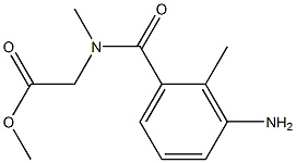 methyl 2-[(3-amino-2-methylphenyl)-N-methylformamido]acetate 구조식 이미지