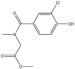 methyl 2-[(3-chloro-4-hydroxyphenyl)-N-methylformamido]acetate 구조식 이미지