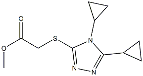 methyl 2-[(4,5-dicyclopropyl-4H-1,2,4-triazol-3-yl)sulfanyl]acetate Structure
