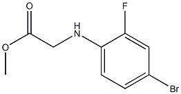 methyl 2-[(4-bromo-2-fluorophenyl)amino]acetate 구조식 이미지