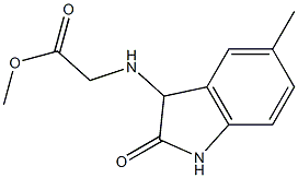 methyl 2-[(5-methyl-2-oxo-2,3-dihydro-1H-indol-3-yl)amino]acetate 구조식 이미지