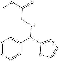 methyl 2-{[furan-2-yl(phenyl)methyl]amino}acetate Structure