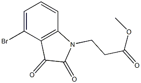 methyl 3-(4-bromo-2,3-dioxo-2,3-dihydro-1H-indol-1-yl)propanoate Structure