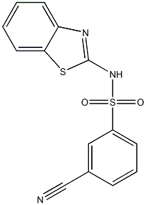 N-(1,3-benzothiazol-2-yl)-3-cyanobenzene-1-sulfonamide Structure