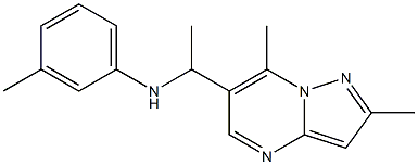 N-(1-{2,7-dimethylpyrazolo[1,5-a]pyrimidin-6-yl}ethyl)-3-methylaniline 구조식 이미지