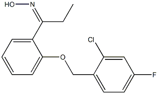 N-(1-{2-[(2-chloro-4-fluorophenyl)methoxy]phenyl}propylidene)hydroxylamine Structure