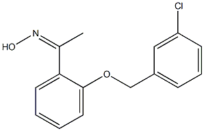 N-(1-{2-[(3-chlorophenyl)methoxy]phenyl}ethylidene)hydroxylamine 구조식 이미지