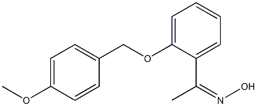 N-(1-{2-[(4-methoxyphenyl)methoxy]phenyl}ethylidene)hydroxylamine 구조식 이미지