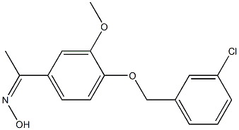 N-(1-{4-[(3-chlorophenyl)methoxy]-3-methoxyphenyl}ethylidene)hydroxylamine Structure