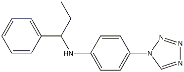 N-(1-phenylpropyl)-4-(1H-1,2,3,4-tetrazol-1-yl)aniline 구조식 이미지