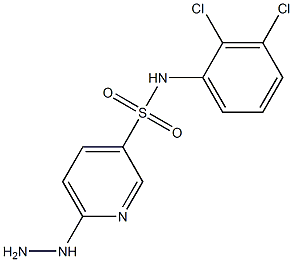 N-(2,3-dichlorophenyl)-6-hydrazinylpyridine-3-sulfonamide 구조식 이미지